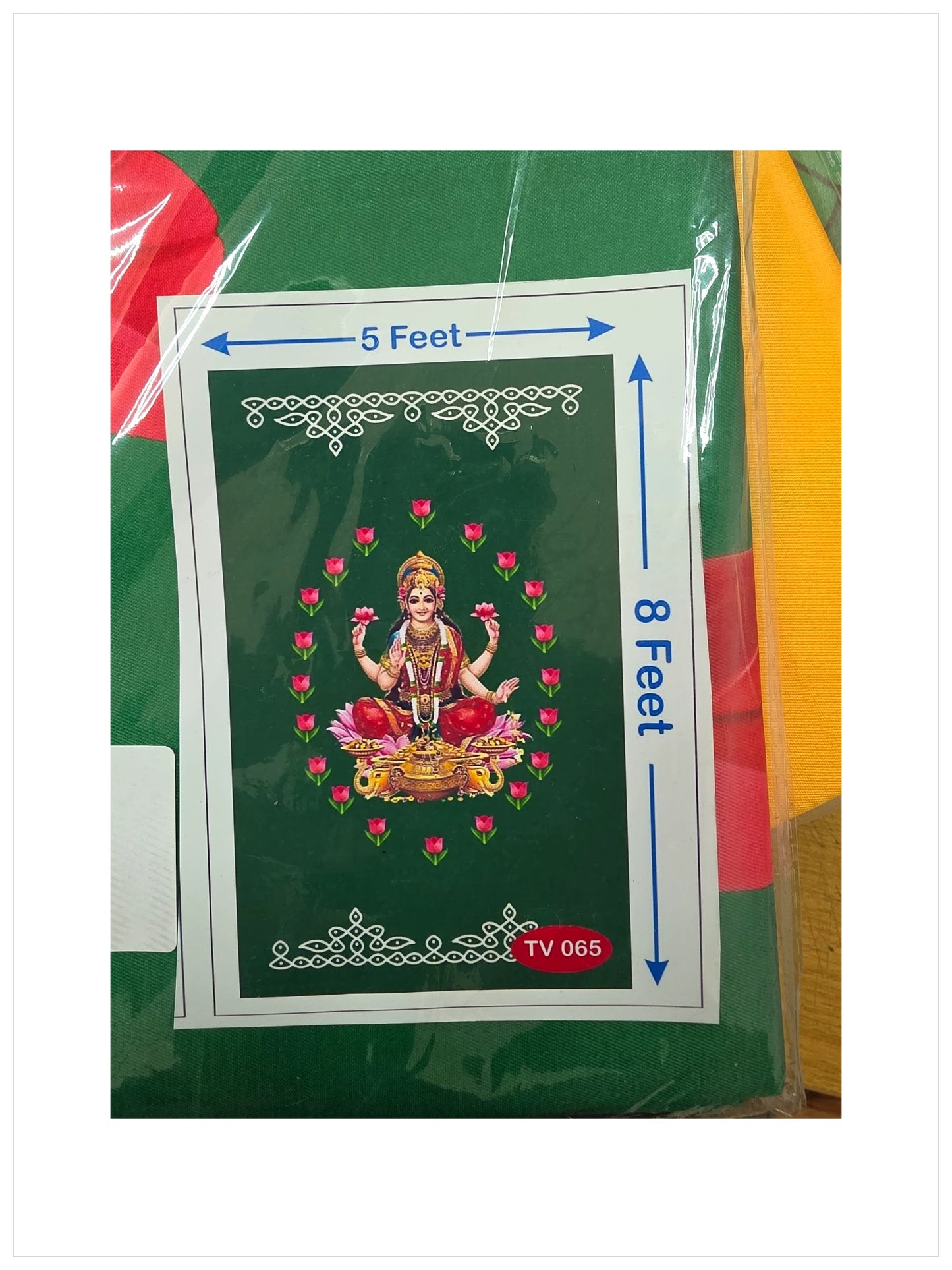 Traditional Cotton Backdrop for Festivals, Pooja & Event Decoration 8x5 Ft' – Reusable