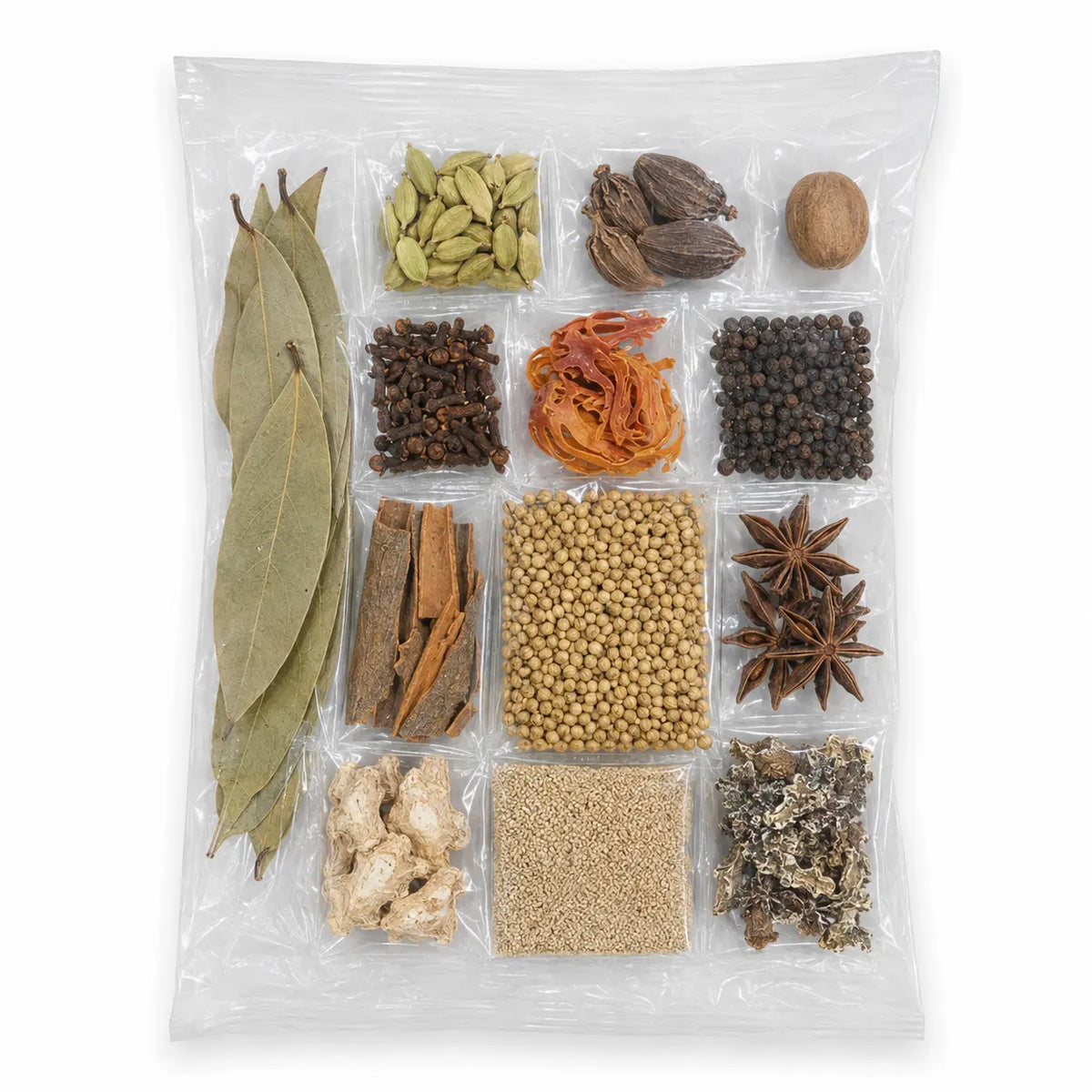 Dhaara Whole Biryani Spice Mix with bay leaves cinnamon cardamom and other whole spices