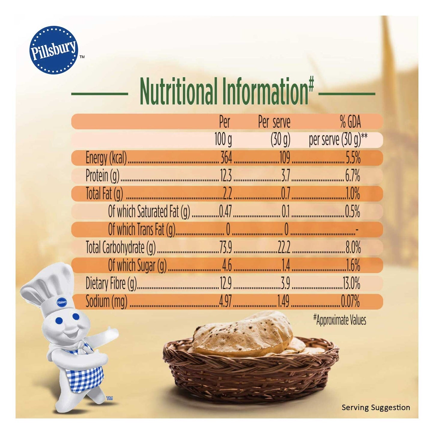 Pillsbury Chakki Atta – Whole Wheat Flour