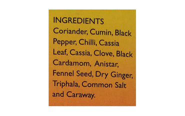 Everest Masala Garam Ingredients