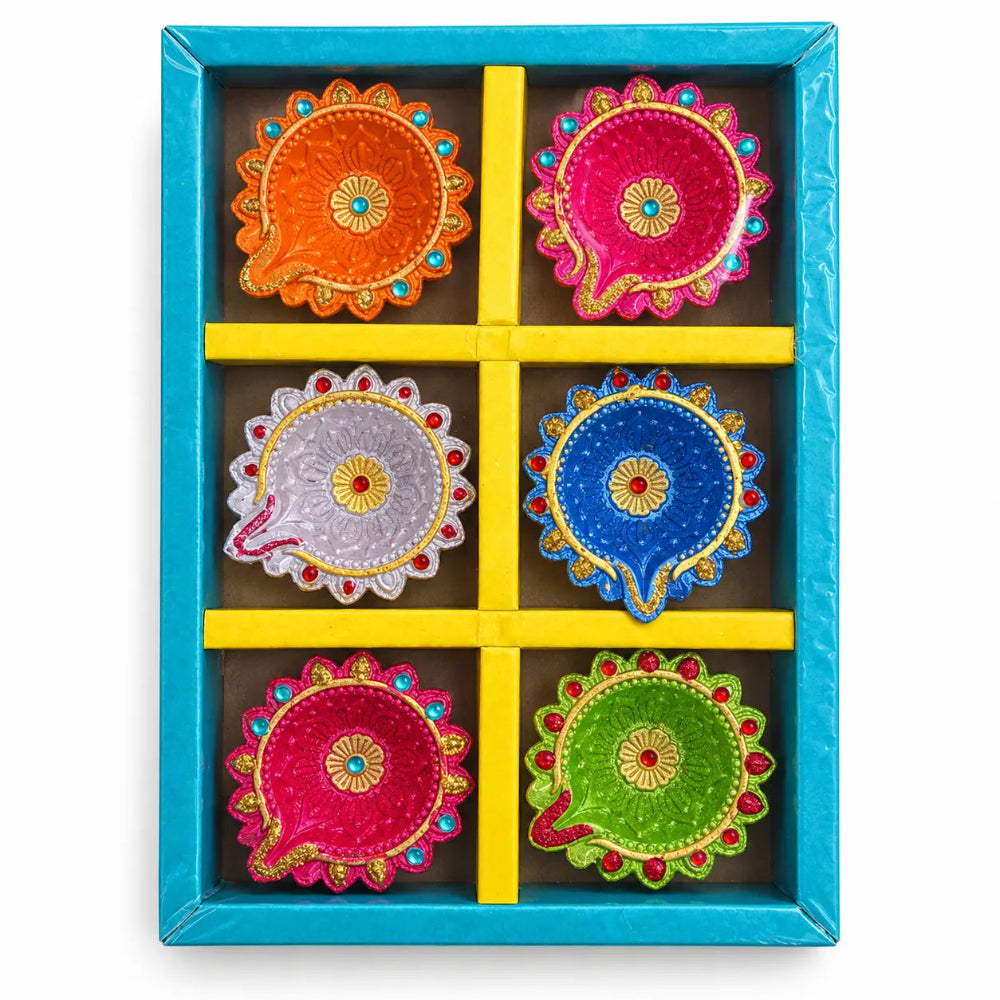 diwali diyas floral
