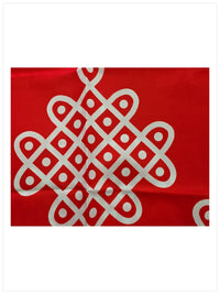 Traditional Cotton Backdrop for Festivals, Pooja & Event Decoration 8x5 Ft' – Reusable