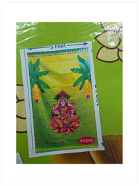 Traditional Cotton Backdrop for Festivals, Pooja & Event Decoration 8x5 Ft' – Reusable