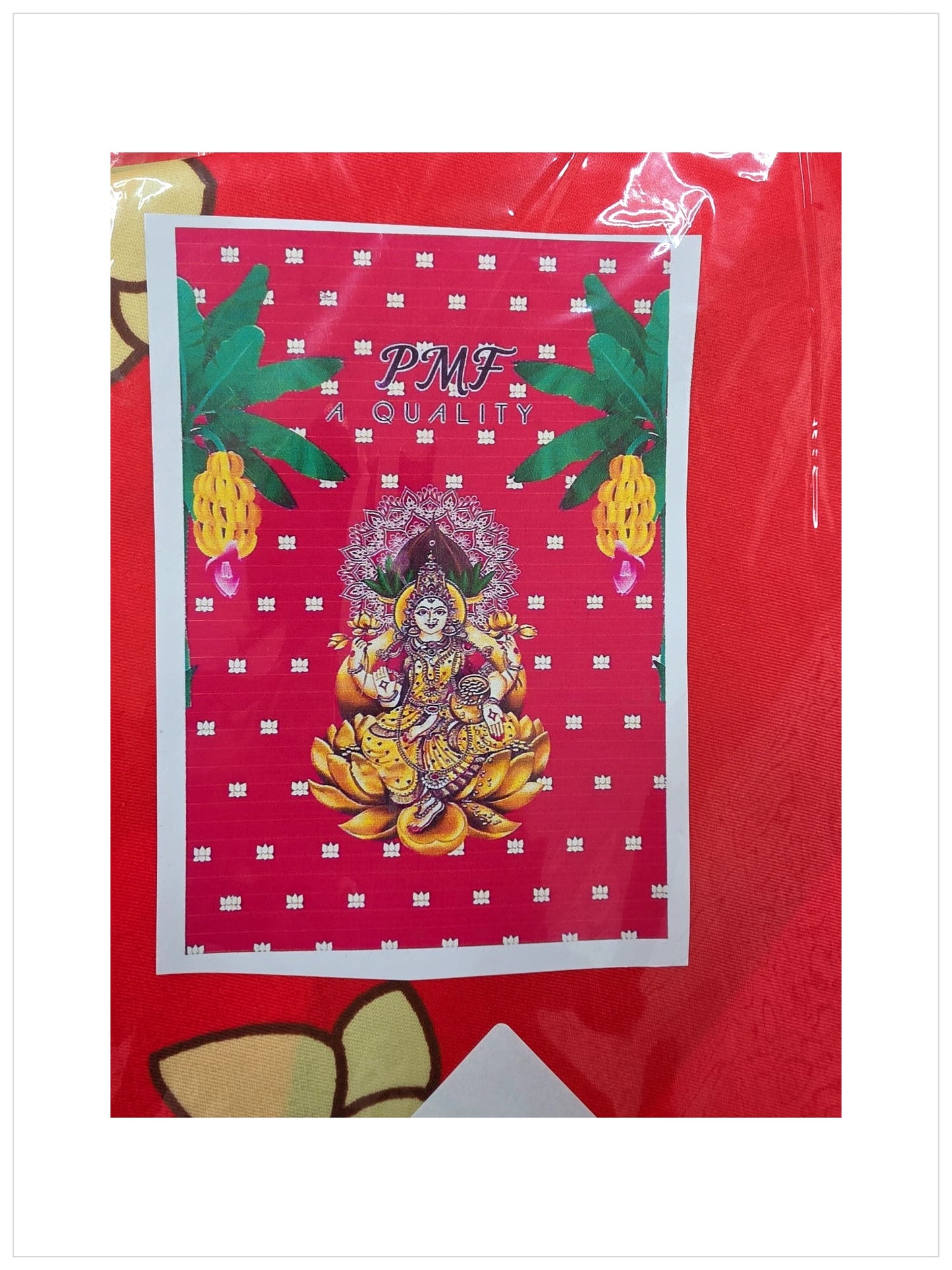 Traditional Cotton Backdrop for Festivals, Pooja & Event Decoration 8x5 Ft' – Reusable