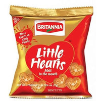Britannia Little Hearts 75g sweet puff biscuits for tea time kids snacks and lunch boxes