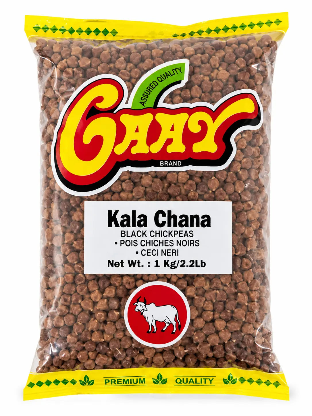 Gaay Kala Chana 1kg packet of dried black chickpeas