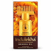 Indulekha Bringha Hair Oil 50ml box with comb applicator