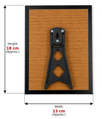 Back of Lakshmi Devi picture frame with hanging stand, 18 cm height and 13 cm width