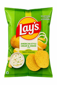 Lay’s American Style Cream and Onion potato crisps packet