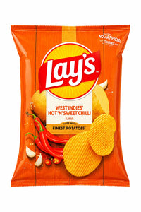 Lay’s West Indies Hot and Sweet Chilli potato crisps packet