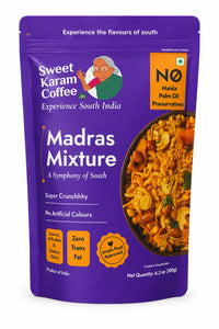 Madras Mixture 180g front pack crunchy Indian savoury snack available online in the UK from Dhaara Foods