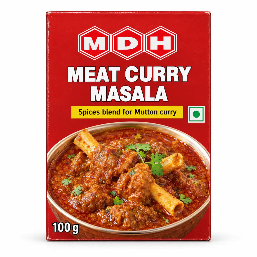 MDH Meat Curry Masala 100g box, front view