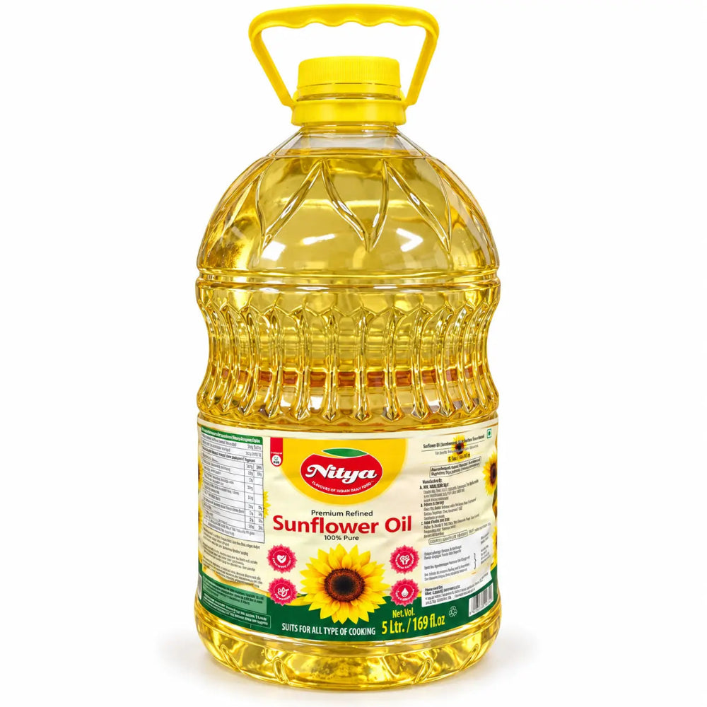 Nitya Premium Refined Sunflower Oil 5 litre bottle