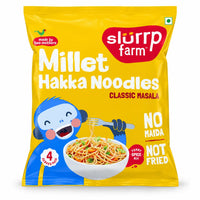 Slurrp Farm Millet Hakka Noodles Classic Masala 192g pack, front view