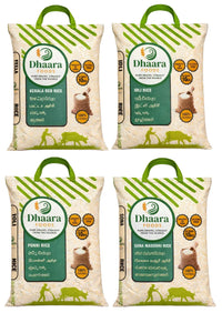 Dhaara Foods South Indian rice 10kg including Sona Masoori, Ponni boiled rice, Idli rice and Kerala red rice UK