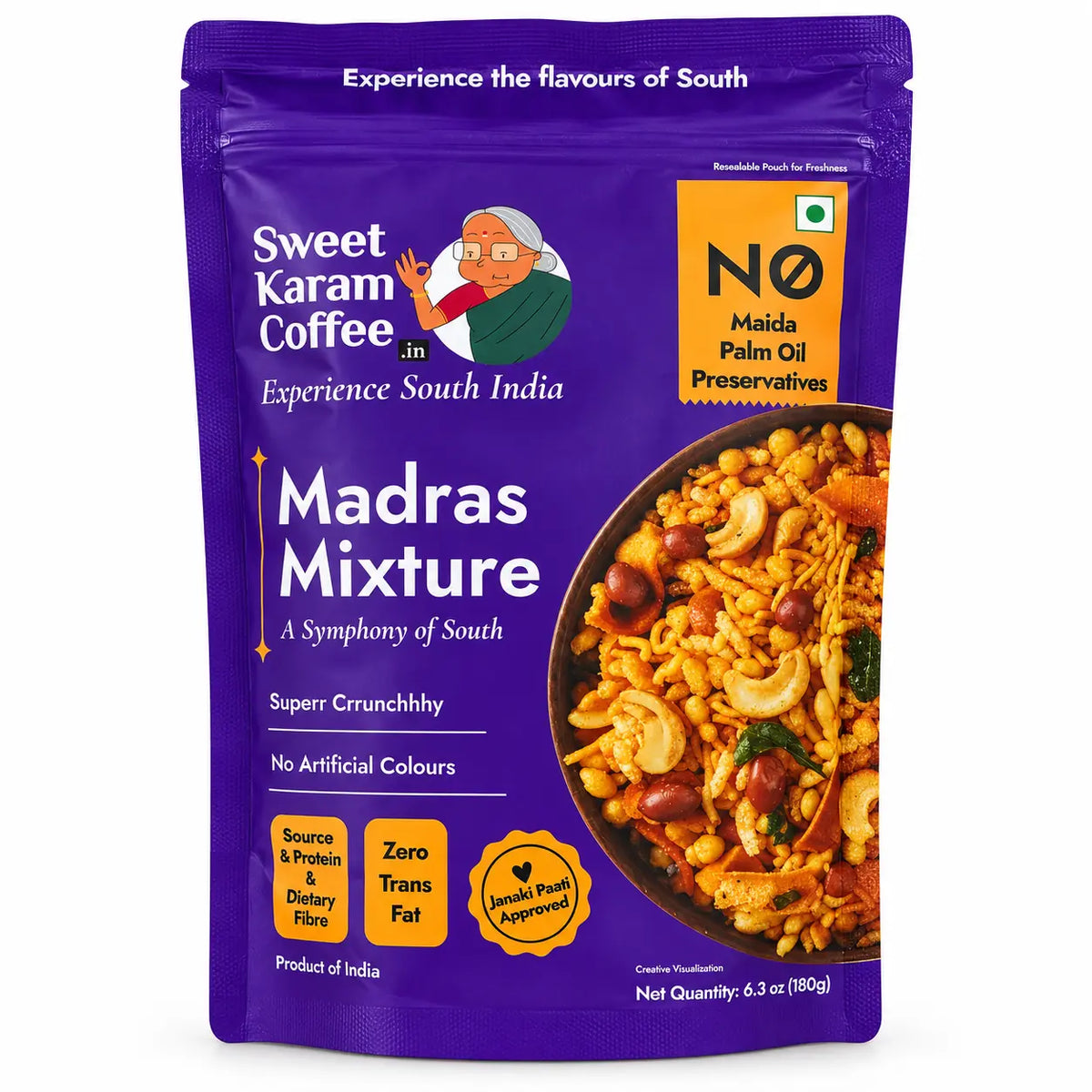 Sweet Karam Coffee Madras Mixture 180g pack