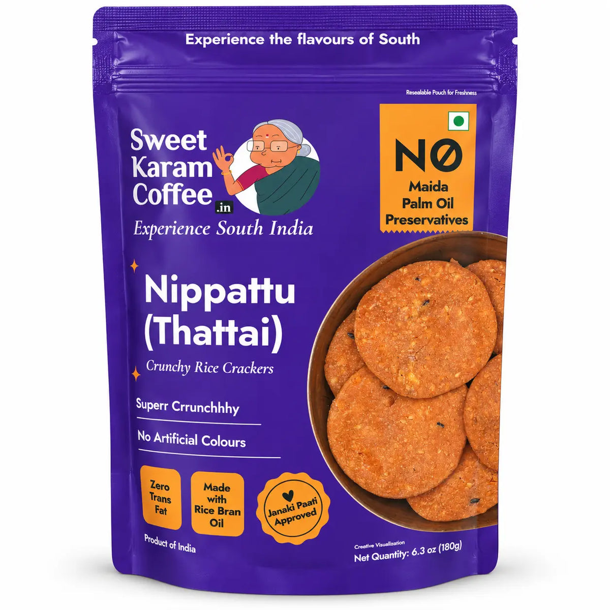Sweet Karam Coffee Nippattu Thattai 180g pack
