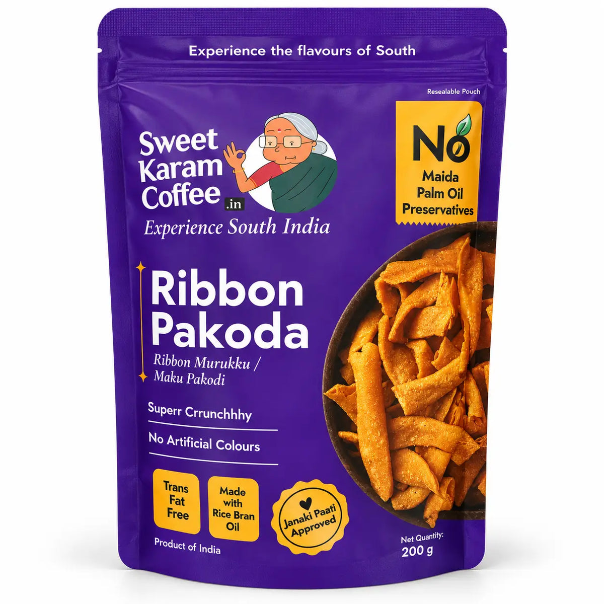 Sweet Karam Coffee Ribbon Pakoda 180g pack